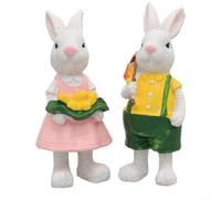 Resin Easter Rabbit Statues 9cm Charming Design