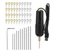 Resin Electric with 10pcs Drills Bits 100pcs Screw Eye Pin for Jewelry DIY Aluminum Products Wood Key Chain Making Casting Molds