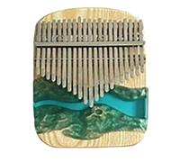 Resin Epoxy Wooden Instrument 17Keys 21Keys Professional Music Keyboard Percussion Kalimba Thumb Piano(21 key1)