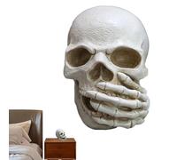 Resin Fake Human Skull Head - Realistic No Say Skeleton Head Decoration | Unique Skull Heaad Decor | Spooky Halloween Skkull Decor - Perfect For Haunted Houses, Parties & Seasonal Display