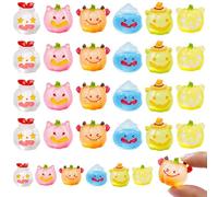 Resin Figures 30PCS Mini Pumpkins, 6 Styles Glow in the Dark Tiny Resin Figures, Waterproof Mini for Halloween Party Favors, Garden, Dollhouse