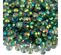 Resin Flatback Rhinestones,1000pcs 6mm Resin Rhinestone Round Flatback Crystal AB Resin Rhinestone for Clothes,Bottles,Tumblers,Cups,DIY Face Makeup Nail Art(Light Gray AB)