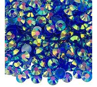 Resin Flatback Rhinestones,5000pcs 4mm Resin Rhinestone Round Flatback Crystal AB Resin Rhinestone for Clothes,Bottles,Tumblers,Cups,DIY Face Makeup Nail Art(Royal Blue AB)