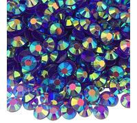 Resin Flatback Rhinestones,5000pcs 4mm Resin Rhinestone Round Flatback Crystal AB Resin Rhinestone for Clothes,Bottles,Tumblers,Cups,DIY Face Makeup Nail Art(Dark Purple AB)