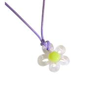 Resin Flower Necklace Multicolor Collarbone Chains Adjustable Length Neckchains Sweet And Versatile Jewelry For Women Eye Catching Accessory
