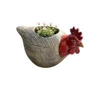 Resin Flower Pot - A Cute Chicken Shape Ornament - Tree Statue Artificial Resin Flower Pot For Plants,for Tree,Patio,Balcony,Windowsill,Orchids,Bonsai, Monstera, Aloe