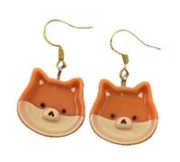 Resin Food-Themed Earrings for Women- Cute Panda, Banana, Egg & Toast Designs for Casual Wear & Gifts, Acrylic, No Gemstone