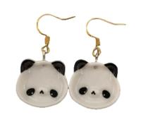Resin Food-Themed Earrings for Women- Cute Panda, Banana, Egg & Toast Designs for Casual Wear & Gifts, Acrylic, No Gemstone