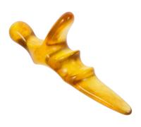 Resin Foot Massage Stick for Reflexology and Acupressure Relief | Compact Ergonomic Trigger-point Pressing Tool, for Home or Spa Sessions, Light Brown Finish