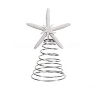 Resin For Christmas Tree Star Ornament for Tree Top Decoration Adds Festive Touch and Stays Secure on Tree (white)