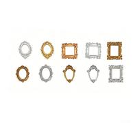 Resin For Mini Frame Set with Handcrafted Floral Edge Aesthetic for Dollhouse For Miniatures and Tabletop Exhibits