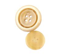 Resin Four-Hole Clothing Button, Beige, 18mm 10 Pcs