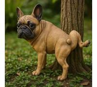 Resin French Bulldog Statue Bulldog Ornament Garden Statue Gift for Pet Lover(B)