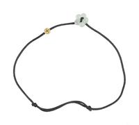 Resin Friendship Ring with Floral Charm 16mm Adjustable(Black (hand rope)