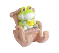Resin Frog Cellphone Stand With Lovely Design Double Purpose Desk Phone Holder Bracket For Video Watching Miniature Frogs Model Phone Stand