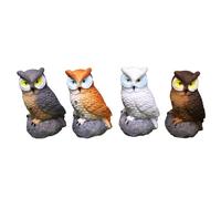 Resin Garden Statue for Outdoor Yard Decor Mini Landscape Ornament for Bonsai Terrarium Moss Displays - 5.5 X 3.3 Cm White/Brown/Gray/Coffee(Gray)