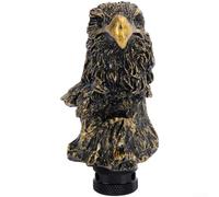 Resin Gear Shift Knob with Detailed Bald For EAGLE Sculpture for Car Interior Modification and Fitment on Standard Thread Shifter Mechanisms (B)