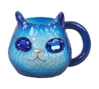 Resin Geode Cat Face Mug Crystal Style Unique Goods Art Cat Lover Sturdy Kitchen Decor Cat Face Mug