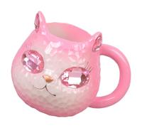 Resin Geode Cat Face Mug Crystal Style Unique Goods Art Cat Lover Sturdy Kitchen Decor Cat Face Mug