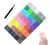 Resin Glitter Stones with Gel Look | Decoration Set with Extensive Accessories - Flat Rainbow Stones | for Nails Face Makeup Crafts Clothing Fabric Shoes Mobile Phones