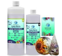 Resin Glory DEEP POUR Epoxy Resin Kit -2:1 Ratio 1.5kg/48oz- Crystal Clear Epoxy Resin for Art, Craft, Table Wood, Not Yellowing and Self Leveling