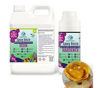 Resin Glory DEEP POUR Epoxy Resin Kit -3:1 Ratio 4kg- Crystal Clear Epoxy Resin for Art, Craft, Table Wood, Not Yellowing and Self Leveling