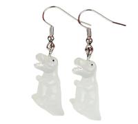 Resin Glow-in-the-Dark Dinosaur Earrings - Unique and Fun Ideal Gift for Dino-Lovers & Casual and Playful Occasions, Resin, No Gemstone