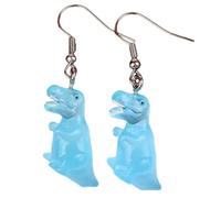 Resin Glow-in-the-Dark Dinosaur Earrings - Unique and Fun Ideal Gift for Dino-Lovers & Casual and Playful Occasions, Resin, No Gemstone