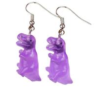 Resin Glow-in-the-Dark Dinosaur Earrings - Unique and Fun Ideal Gift for Dino-Lovers & Casual and Playful Occasions, Resin, No Gemstone