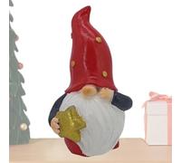 Resin Gnomes,Christmas Garden Gnomes - Cute Resin Dwarf with White Beard for Birthday Garden Landscape Bookshelf Pool Beach Balcony Living Room