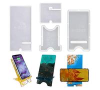 RESIN GO 2 Styles Mobile Phone Stand Silicone Resin Mold, Cell Phone Holder Epoxy Resin Moulds Craft Phone Bracket Silicone Mold