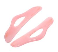 Resin Gua Sha Massage Board Relaxation 2pcs Pink for Face and Body | Portable Convenience, Strain Relief and Skin Elasticity Support, Compact Scraper for Daily Self Care Use