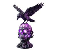 Resin Halloween Nightlight Gothic Scary Mysterious Raven Resin USB Powered