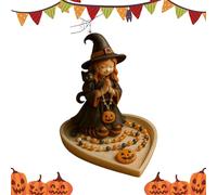 Resin Halloween Witch Rosary | Halloween Resin Rosary Bead Necklace Holder,Ring Organizers for Dressing Table Desk Bedroom Living Room Bathroom