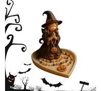 Resin Halloween Witch Rosary | Resin Halloween Witch Rosary Stand,Collectible Figurines for Desk Dressing Table Desktop Birthday Thanksgiving Party Living Room Bedroom