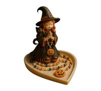 Resin Halloween Witch Rosary - Resin Halloween Witch Rosary Stand | Collectible Figurines for Desk Dressing Table Desktop Birthday Thanksgiving Party Living Room Bedroom