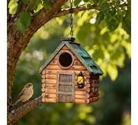 Resin Hand-Painted Decorative Birdhouses for Finches Hummingbird Wild Birds