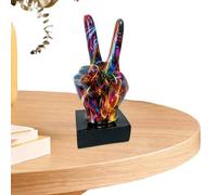 Resin Hand Statue - Resin Abstract Sculpture, Desk Figurine, Colorful Peace Ornament For Creative Modern Hand |Decoration For Shelf Table Office Home Artistic Symbol Display Scenario