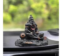 Resin Hanuman Idol for car Dashboard Ramlalla in Heart God Hanuman ji Small Statue car Decorative Item (Black)