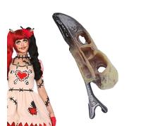 Resin Head Skull Hair Barrettes - Creepy Clips | Sturdy Gothic Accessory with Artistic Details, Costume Trimmers for Halloween Cosplay Events D