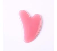 Resin Heart Shaped Scraping Board Imitation Jade Gua Sha Board Gua Sha Facial Massage Tool for Face and Body Treatment,Rose Pink