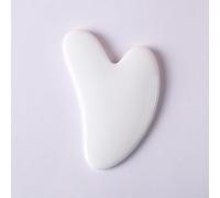 Resin Heart Shaped Scraping Board Imitation Jade Gua Sha Board Gua Sha Facial Massage Tool for Face and Body Treatment,White