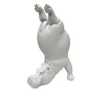 Resin Hippo Bookend 8.27-Inch Tall Stable Build for Home Decoration