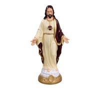 Resin Holy Religious Figurine, 8 Inch Virgin Mary & Jesus Christ Statue