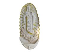 Resin Holy Water Font Wall Hanging Sacred Catholic Figurine For Prayer Room Decor And Spiritual Home Entrance Religious Wall Art