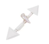 Resin Horn Toggle Buttons Triangle Leather Horn Toggle Buttons Multicolor 19cm Pack of 3 Or 6 Pairs Sew On for Coat(White,About 19CM Long 3pair)