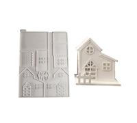 Resin House & Candle Holder Silicone Mold, DIY Hand Casting Craft Tool for Modern Home Tabletop Decoration