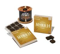 Resin Incense Bricks & Tree of Life Exotic Burner by Aromafume | 2 Trays x 9 bricks | Commiphora Extract from East Africa | Ideal for deep Spirituality & Enlightenment | Low-smoke & Non-toxic