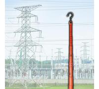 Resin Insulated Height Measuring Stick for Substation, Electric Power Measuring Rod Ruler, Towers/Telecommunication Tower High Voltage Measuring Tool(Orange,18m/59ft)