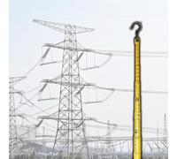 Resin Insulated Height Measuring Stick for Substation, Electric Power Measuring Rod Ruler, Towers/Telecommunication Tower High Voltage Measuring Tool(Yellow,18m/59ft)